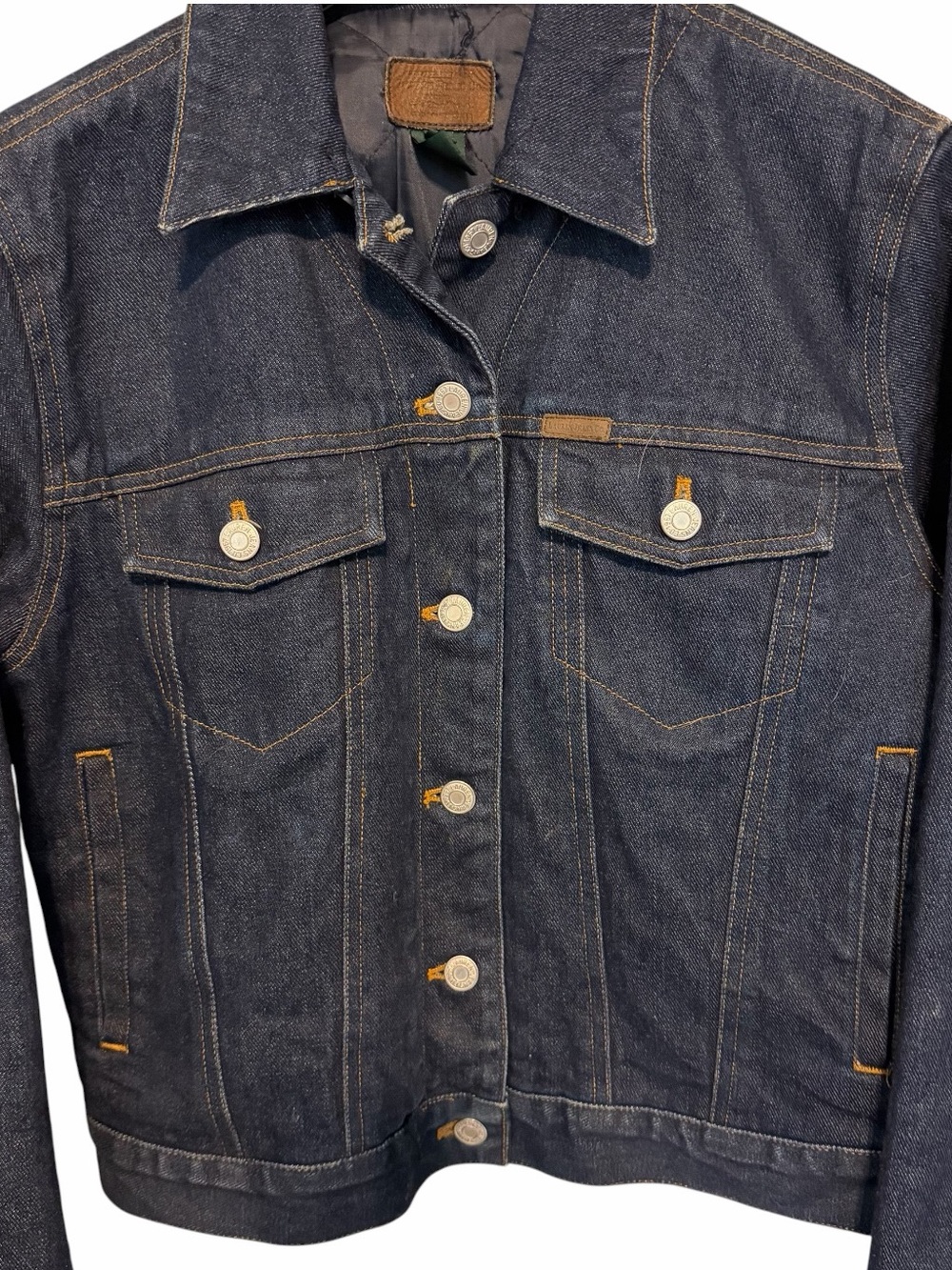 Vintage Lauren Jeans Co Denim Fully Lined Trucker Jacket - Size Small - Picture 3 of 7